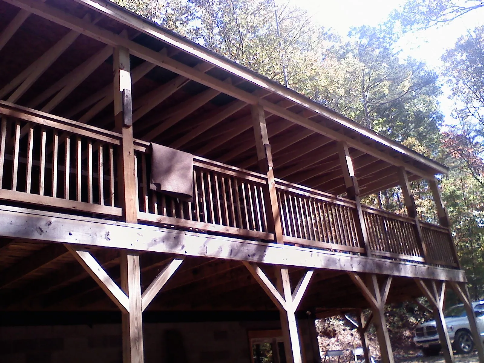 Timber framing under a new elevated porch and deck — Roof Leak Repair in Smelterville by Roofing Brothers